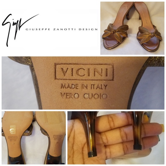 Giuseppe Zanotti Gold Mule Shoe - Picture 1 of 8